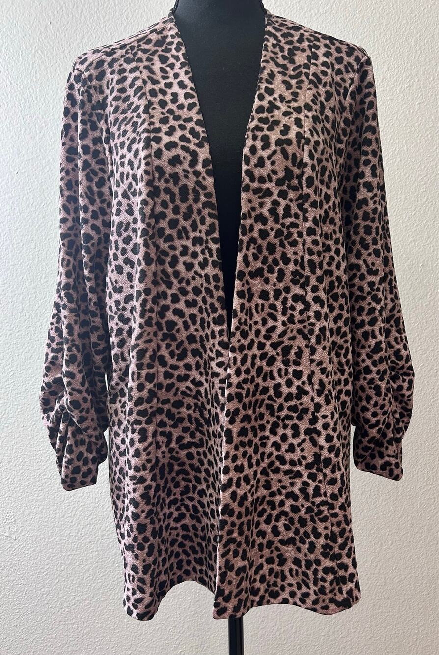 Torrid Size 3 Leopard Print Open Front Cardigan Kimono